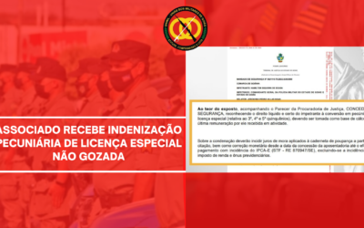 Associado recebe indenização pecuniária de licença especial não gozada