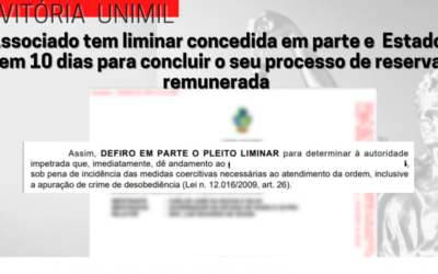 Associado tem liminar concedida em parte e Estado tem 10 dias para concluir o processo de reserva