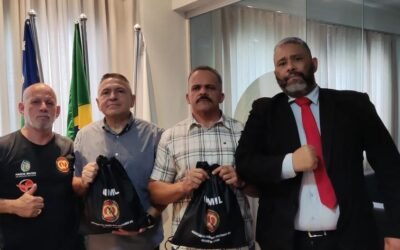 Presidente da UNIMIL recebe visita dos coronéis Henrikson e Marreiros