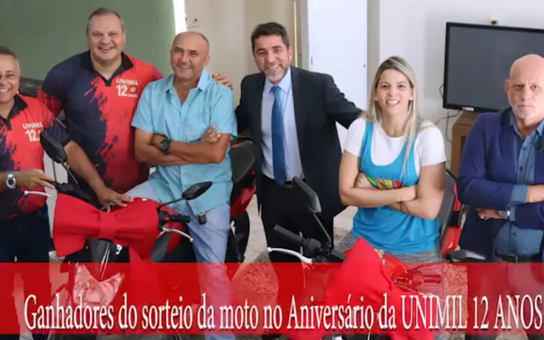 UNIMIL faz entrega das motos aos ganhadores do sorteio em comemoração ao aniversário de 12 anos da Entidade