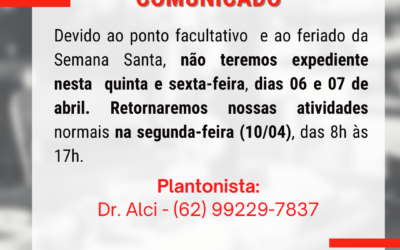 Horário de funcionamento durante o feriado