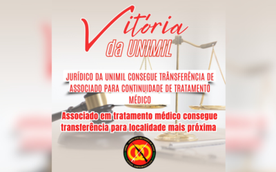 Jurídico da UNIMIL consegue transferência de associado para continuidade de tratamento médico