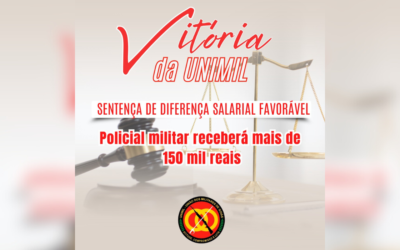 Diferença salarial: policial militar receberá mais de 150 mil reai