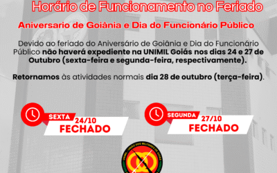Horário de funcionamento no feriado