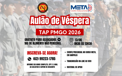 Aulão de véspera TAP 2026: Associados da UNIMIL Goiás têm acesso gratuito