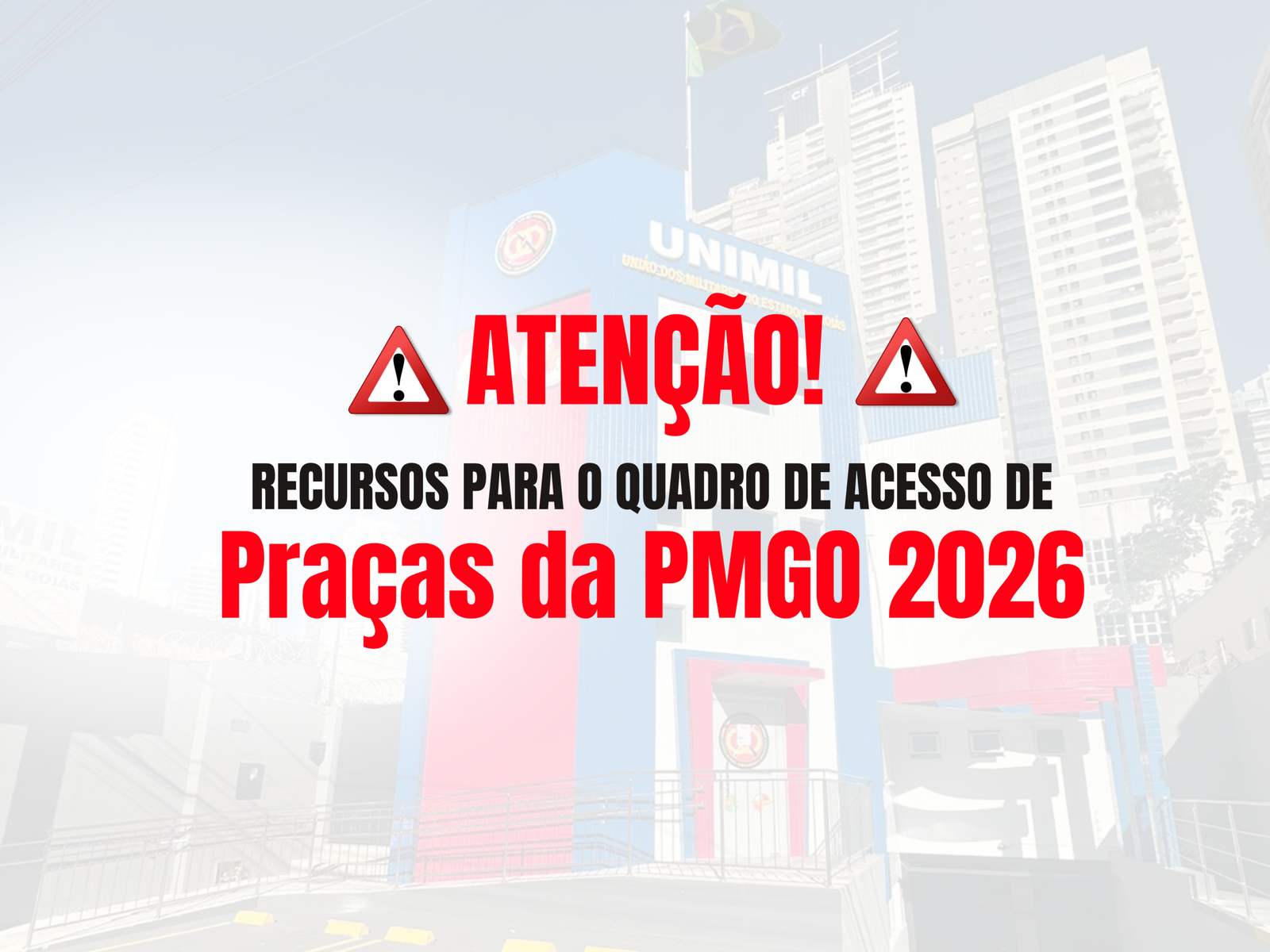 Recurso para o Quadro de Acesso de Praças da PMGO 2026